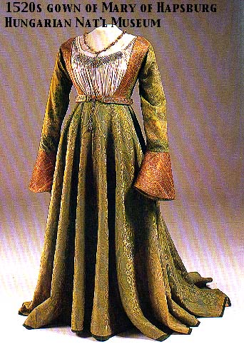 Dress of Mary of Hapsburg in the Hungarian National Museum