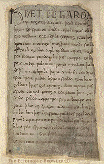 First page of the Beowulf Manuscript