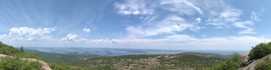 Near the top of Mount Cadillac, looking down towards the cottages